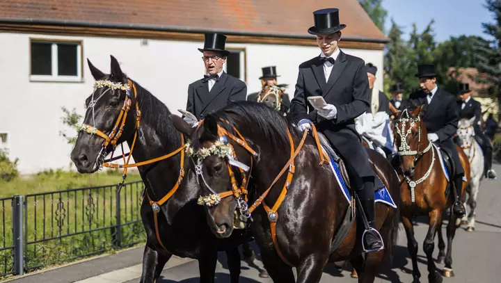 Kutsche mit Männern in Dörgenhausen