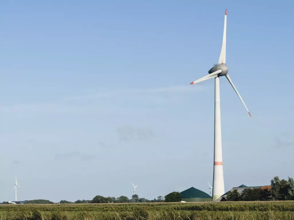 Windräder auf einem Feld