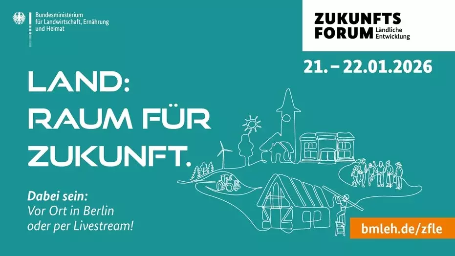Grafik zum Zukuhftsforum Ländliche Entwicklung 2026