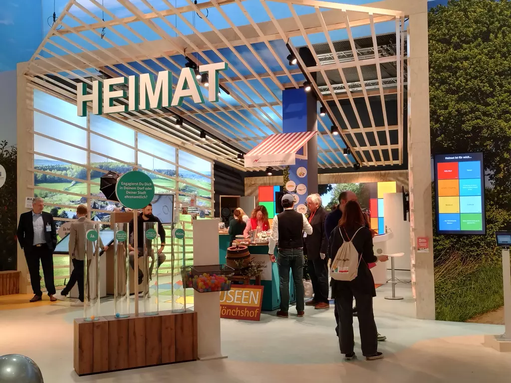 Der StandDer Stand zum Thema Heimat in der Halle des BMLEH auf der Grünen Woche 2026