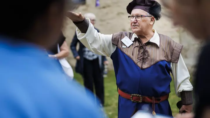 Mann in historischer Verkleidung in Westdorf